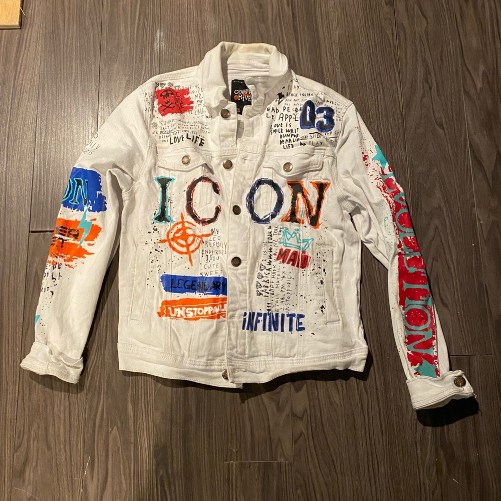 White jean jacket